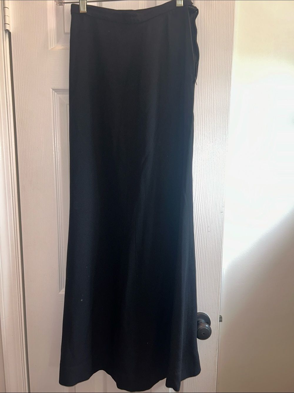Saint Laurent Vintage Black Maxi Skirt Size 38 Rive Gauche Made in France 70s